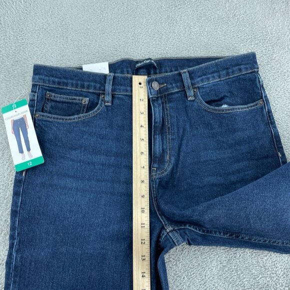 Calvin Klein Womens Dark Blue Straight Leg Jeans Size 12 NWT 4468 - Picture 7 of 11